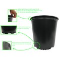 thumbnail image 4 of Viagrow 2 Gallon Plastic Nursery Pots with Saucers (7.57 liters / 2 gallon) 10-Pack, 4 of 7