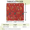 thumbnail image 2 of Red Christmas Gingerbread Man Pattern Square Fitted Tablecloth with Elastic Edge,Square Table Cover,Washable Elastic Table Cover for Home Kitchen Party Decor 36"x36", 2 of 6