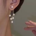 thumbnail image 2 of Fiudx Pendientes de Corazón, Elegante Diseño de Borla Dorada, Detalle de Lazo de Diamantes de Imitación Brillantes, Estilo Chic En Forma de Corazón, Ideal para Fiestas, Bodas y Citas, Regalo para Ama, 2 of 5