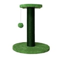 thumbnail image 1 of Rascador para gatos Yuyangstore Torre de Sisal 14 pulgadas con bola interactiva verde, 1 of 8