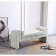 thumbnail image 2 of Manhattan Comfort Concord Bench with Solid Wood Frame in Ivory, 2 of 7