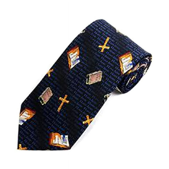 Cross & Bible Novelty Tie
