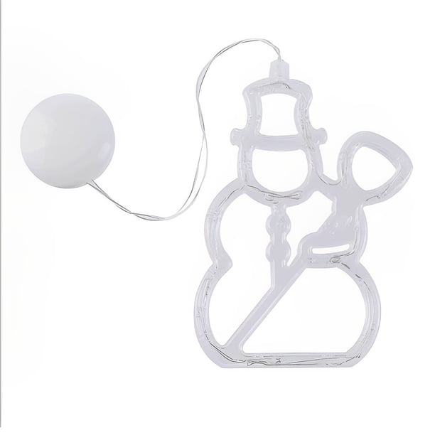 Bewildely Lámpara de ventosa Estaca de Navidad Luz decorativa Paisaje Camino Festival Habitación Tienda Ventana Linterna Patio Impermeable Iluminación navideña Muñeco de nieve Bewildely HA073357-04