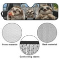 thumbnail image 5 of Uorisanigo Windshield Sunshade for 2018-2025 Jeep Wrangler JL JLU & 2020-2025 Jeep Gladiator Sloth Animal Family Car Sun Shade Sun Visor Protection Blocks UV Rays and Heat Keep Interior Cool, 5 of 7