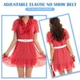 thumbnail image 2 of ZheElen 2pcs Stylish Dress Belt With Buckle Fastening Full Elasticity For Women 1Set, 2 of 6