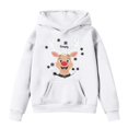 thumbnail image 4 of Toddler Girls Graphic Hoodie Merry Christmas Print Hooded Sweatshirt Festive Pullover Top Fall Fashion Clothing Size 2-3T ,White, 4 of 5