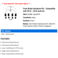 thumbnail image 2 of Front Brake Hardware Kit - Compatible with 2016 - 2018 Audi A6 - Dynamic Friction, 2 of 2