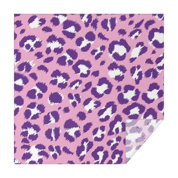 Pink and Purple Of Leopard Print Square Tablecloth,Waterproof Square Table Cover,Wipeable Spillproof Washable Table Cover for Home Kitchen Party Decor 42"X42"(107x107cm)