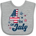 thumbnail image 3 of Inktastic 4th of July with Striped Stars Boys or Girls Baby Bib, 3 of 4