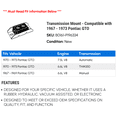 thumbnail image 2 of Transmission Mount - Compatible with 1967 - 1973 Pontiac GTO 1968 1969 1970 1971 1972, 2 of 2