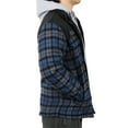 thumbnail image 3 of Ma Croix Mens Sherpa Lined Flannel Thermal Fleece Padded Cotton Plaid Zip Up Jacket, 3 of 5