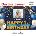 thumbnail image 2 of Banner de decoración de cumpleaños AUBAO personalizado de feliz primer cumpleaños, 2 of 7