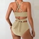 thumbnail image 4 of Tankini de moda para mujer, traje de baño de dos piezas con bloques de color liso, traje de baño de dos piezas para mujer, trajes de baño tankini para mujer, traje de baño de 2 piezas para mujer, traj, 4 of 4