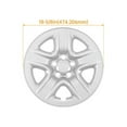 thumbnail image 2 of Kojem 17" Wheel Skins Hub Caps Full Rim Covers for 2006-2012 Toyota RAV4 5-spoke 4 PCS Silvery, 2 of 10