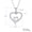 White Gold, variant on Aurelle Moissanite Heart Necklace for Women, 925 Sterling Silver with 14K Rose Gold Plated Pendant Necklace, 18 Inch Chain, D Color VVS1 Heart Jewelry Gift for Mom Wife Girlfriend Daughter