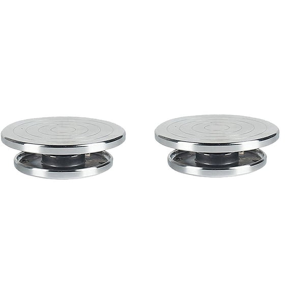 2X Heavy Duty Sculpting Wheel Turntable Pottery Stand Revolving DIY Tool Art Crafts Platform for Model Building - 15cm