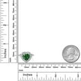 thumbnail image 3 of Gem Stone King 925 Sterling Silver Green Nano Emerald and White Moissanite 10MM Heart Shape Ring for Women (3.69 Cttw, Available in Size 5, 6, 7, 8, 9), 3 of 4