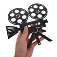 thumbnail image 3 of NUOLUX De Pared En Hierro Negro Con Carrete De Película Para Cine En Casa Vintage, 3 of 7