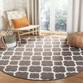 thumbnail image 2 of SAFAVIEH Dhurrie Ulysses Geometric Moroccan Wool Area Rug, Brown/Ivory, 7' x 7' Square, 2 of 10