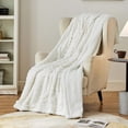 thumbnail image 2 of Fleece Throw Blanket - Fluffy Fuzzy Soft Warm Jacquard Coral Fleece Blanket For, 2 of 7