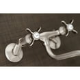 thumbnail image 5 of Kingston Brass KS116SN Essex Two Handle Wall Mount Bathroom Faucet, Brushed Nickel, 5 of 5