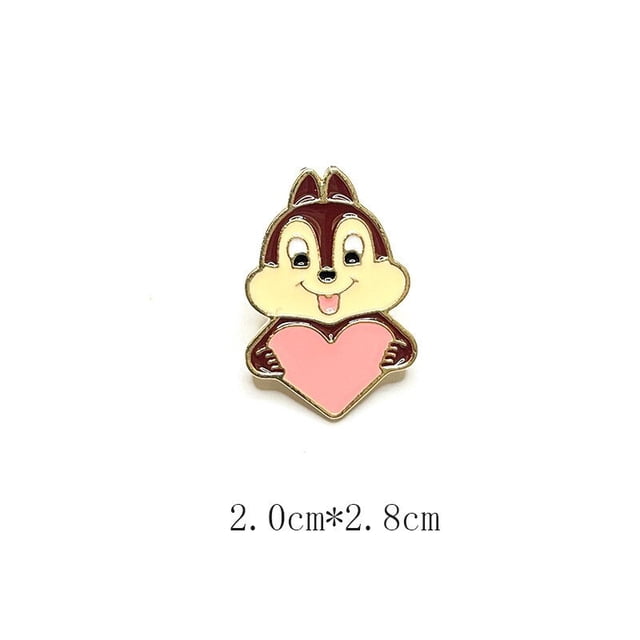 Broche de Mickey Mouse de 22 estilos de Disney, insignia de ardilla de pato Donald Pooh, pines esmaltados de pintura, broches de mochila de dibujos animados, broche de Metal Gao Jinjia LED