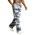 thumbnail image 5 of Men's Relaxed-Fit Camouflage Print Drawstring Straight-Leg Pants - Stretch Waist Casual Trousers for Outdoor, Casual, and Military-Inspired WearGray3XL, 5 of 8