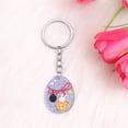 thumbnail image 4 of GUANGHONG Easter Egg Keychain Pendant Acrylic Colorful Flower Rabbit Keychain Cute Key Decoration Backpack Decoration for Gift, 4 of 5