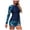 Navy, variant on vigerkar 2 Piece Rash Guard for Women - Long Sleeve Swimsuit with Shorts UPF 50 Zipper Swim Shirt (Pink, S)