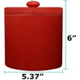 thumbnail image 2 of Blue Donuts Red Ceramic Nonstick Grease Food Storage Container, 2 of 7