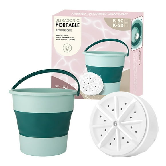 Xuniizn Mini Washing Machine, Foldable Laundry Tub USB Powered Portable Turbine Washer By For Socks Underwear, Automatic Folding Clothes Washer Tub