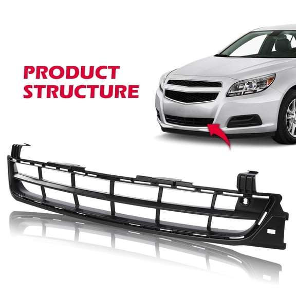 PIT66 Front Bumper Grille Fit For 2013 Chevrolet Malibu Eco LS LT LTZ Plastic Black