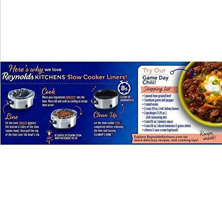  Reynolds Bundle  Reynolds Kitchens Slow Cooker Liners,  Regular, 6 Count (Pack of 1) and Reynolds Kitchens Pop-Up Parchment Paper  Sheets, 10.7x13.6 Inch, 30 Count : Home & Kitchen