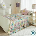 thumbnail image 6 of (2 pack) Your Zone 16"  Huggable Flower Pillow & 50" x 60" Throw Set, Pink, 6 of 9