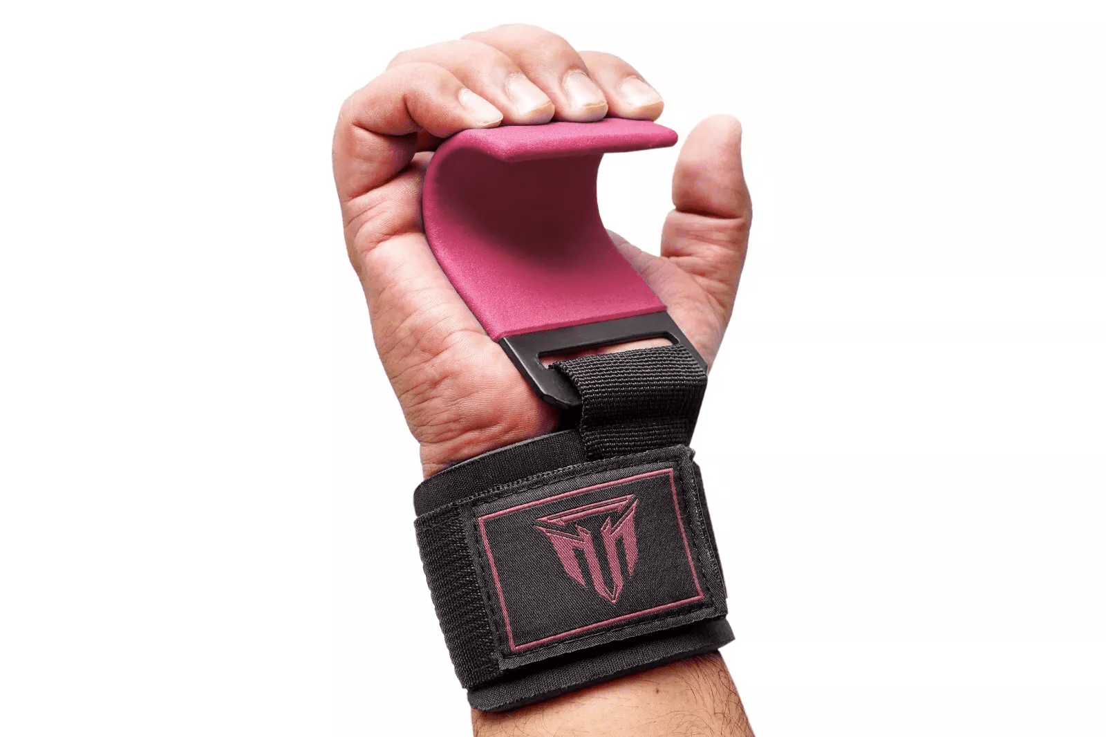 MT Pink Weight Lifting Bar Hooks Straps Pair, Non-Slip Rubber Coated Grip, Neoprene Padded Wrist Support Powerlifting Deadlift Pull Up Fitness Strength Training Wrap, Gym Bodybuilding, Gym Workout
