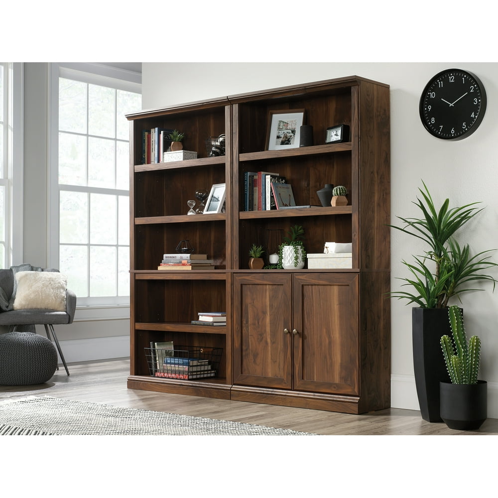 Sauder Miscellaneous Storage Transitional 5Shelf Bookcase with 2 Doors