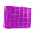 thumbnail image 3 of Caja de almacenamiento de juguetes, joyero, 48 rejillas con tapa, organizador de juguetes apilable, caja contenedor para juguetes de bloques de Púrpura, 3 of 9