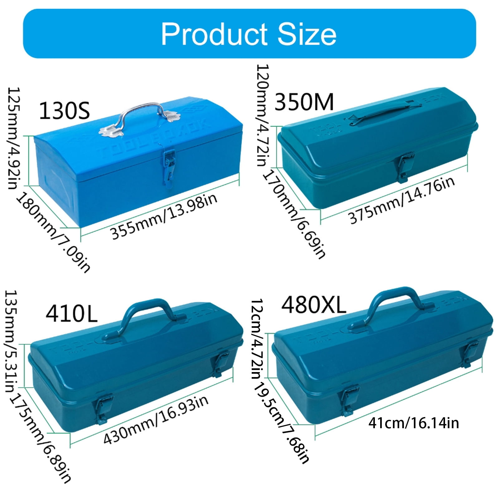 Iron Hardware Tool Box Thick Combination Suitcase Electrician Carpenter Maintenance Electric Drill Storage Box