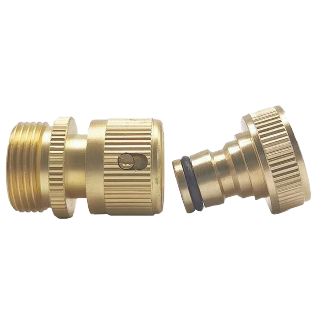 BD_Brass Auto Water Guide Quick Fit Female Hose Aipe Connector.Hoselock Clips ^F 