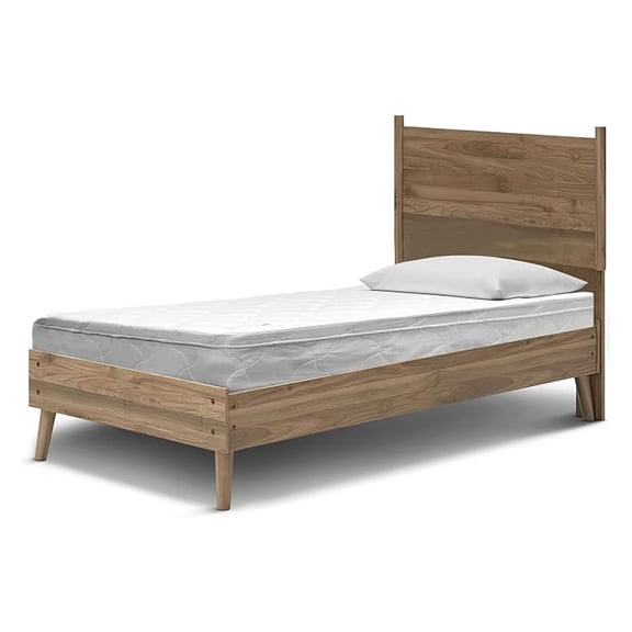 Twin Size Mattress - 8 Inch Cool Foam & Spring Mattress with Breathable Organic Cotton Cover - Quilted Soft Tight Top - Rolled in a Box - Oliver & Smith