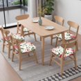 thumbnail image 6 of Pioneer Flower Seat Covers for Dining Room Chairs Set Of 6,Stretch Printed Washable Chair Seat Cover with Elastic Ties and Button,Removable Waterproof Couch Cushion Covers, 6 of 6