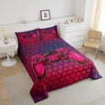 thumbnail image 4 of Erosebridal Gamer Gaming Video Game Bedding Full Comforter Set, Gamepad Print Duvet Insert, Red, Reversible 3pcs, 4 of 7