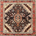 thumbnail image 1 of Ahgly Company Indoor Square Traditional Saffron Red Persian Area Rugs, 3' Square, 1 of 6