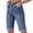 Blue, variant on SOOMLON Stretchy Jean Shorts for Women Plus Size Button Denim Knee Length Shorts Jorts with Pockets Trendy Bottoms