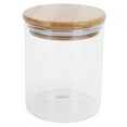 thumbnail image 2 of Jar de Botes, Frasco de Enlatado de Vidrio Duradero 450 ml de receptor de Almacenamiento de Vidrio con tapa de madera para té para especias parafé para cafés, 2 of 7