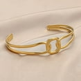thumbnail image 1 of Xihbxyly Brazalete de Acero Inoxidable, Pulsera Geométrica En Forma de C, Diseño Abierto de Moda, Elegante Estilo de Líneas Entrelazadas, Perfecto para Fiestas o Banquetes, Regalo para Seres Queridos, 1 of 3