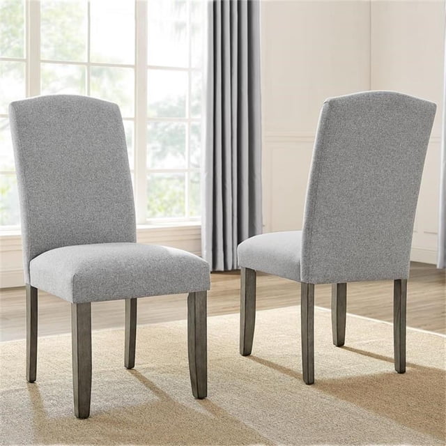 Steve Silver Co. Chaise Latérale Emily, Gris et Gris Mousse (Ensemble de 2)