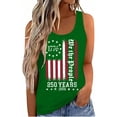 thumbnail image 3 of 250th Anniversary Tank Top for Women 1776-2026 - We the People Vintage Distressed American Flag Scoop Neck Sleeveless Tee - Patriotic Independence Day Graphic Top Green S, 3 of 7