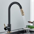 thumbnail image 1 of Kitchen Faucet, 360° Rotatable Kitchen Mixer Tap, Black Kitchen Mixer Tap with 2 Modes, High Pressure Kitchen Faucets, Kitchen Mixer Tap with Spray, 1 of 5