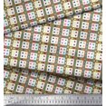 thumbnail image 2 of Soimoi Rayon Crepe Fabric Geometric Check Print Fabric by The Yard 46 Inch Wide, 2 of 3